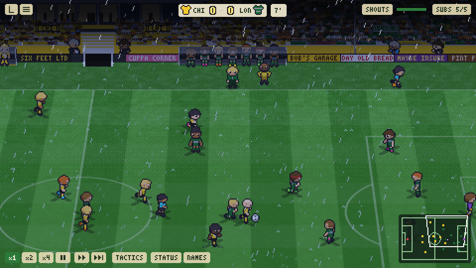A night match in the rain